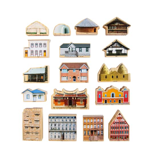 The Freckled Frog Where I Live Wooden Blocks Set